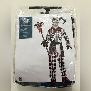 Sinister Jester Halloween Costume (Size Medium 8-10 years)